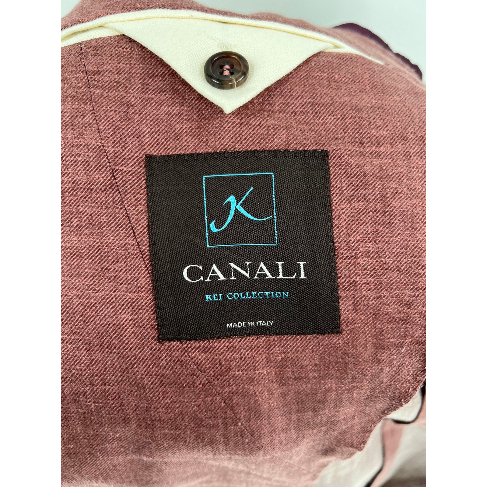 Canali Dusty Rose Wool Silk Linen Kei Jacket - Size 56IT (46US)