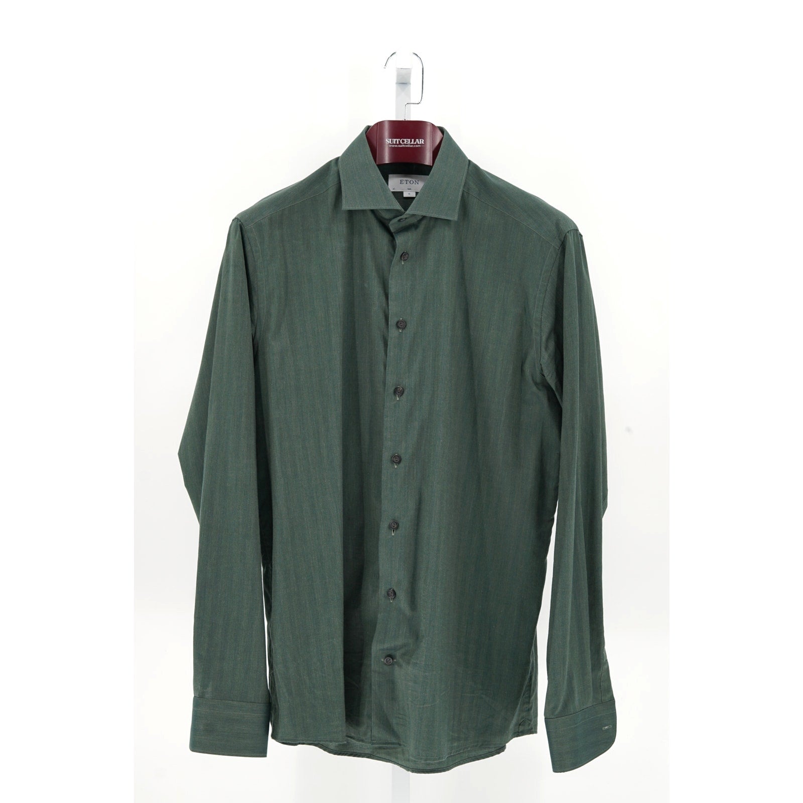 Eton Green 100% Cotton Dress Shirt - Size XL