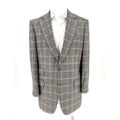 Sartoria Castangia Grey Windowpane Silk Cashmere Sport Coat - Size 54IT (44US)