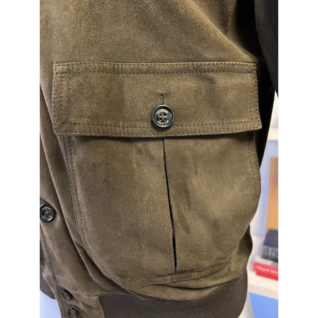 ICONIC Valstar Valstarino Suede Jacket - Olive Green - Size 56