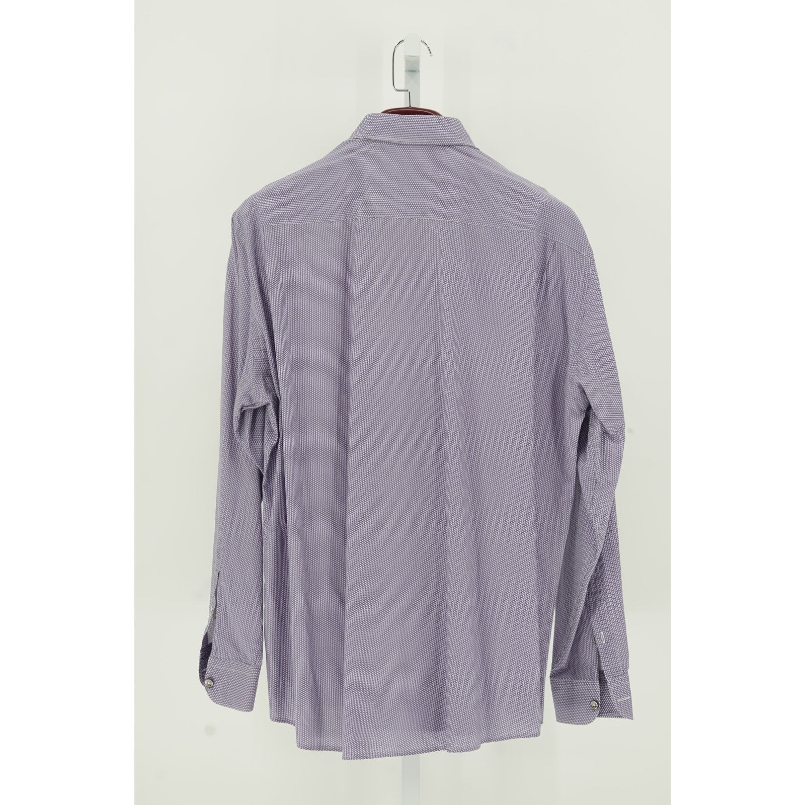 Zegna Purple Microprint Dress Shirt - Size XXL
