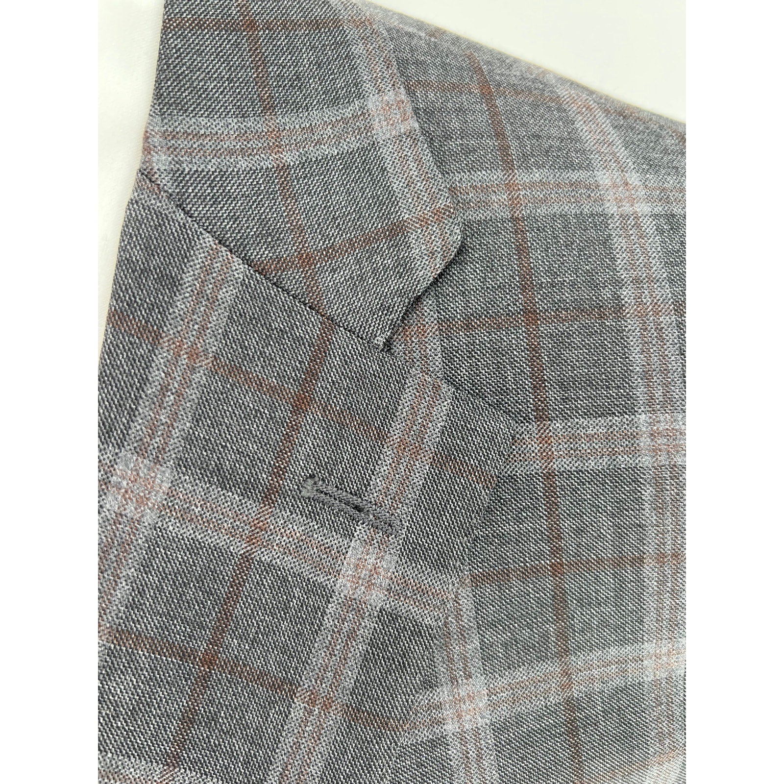 Canali Gey & Brown Plaid Sport Coat 56R (44R US)