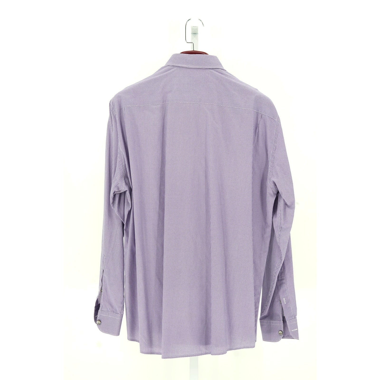 Zegna Purple Microprint Dress Shirt - Size XXL
