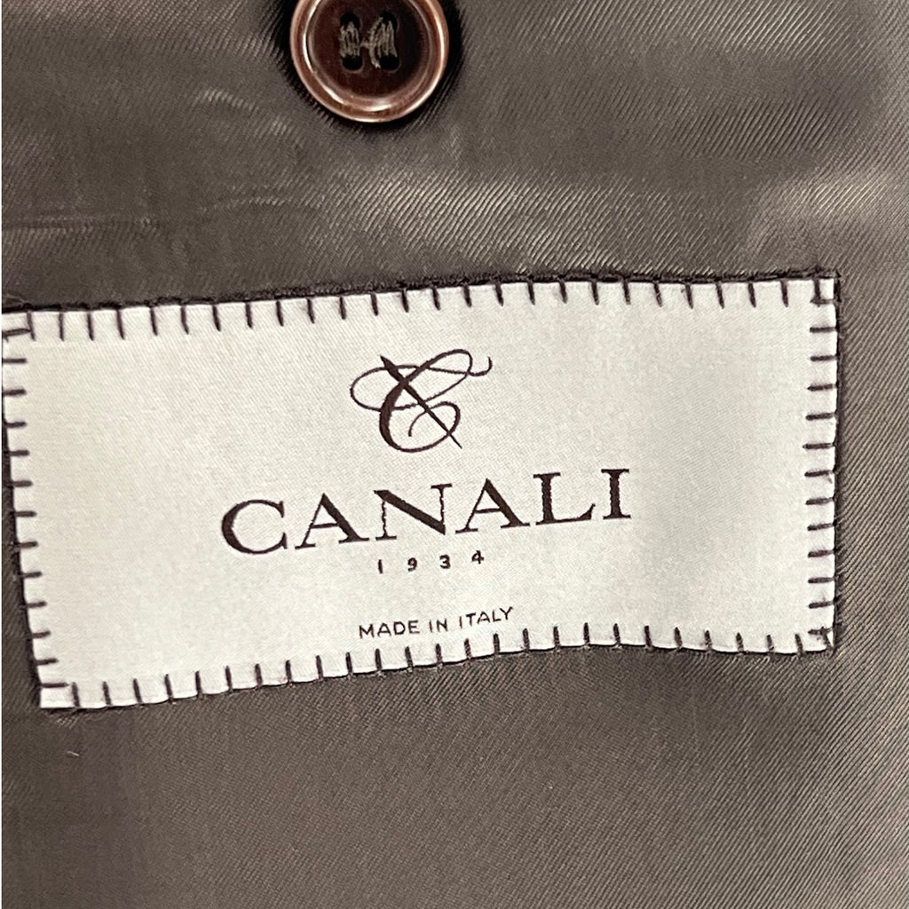 Canali Blue, Brown & Black Wool Check Sport Coat – EU 56 / US 46