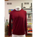 ISAIA Extrafine Merino Wool Crew Neck Pullover Sweater in Red - XL