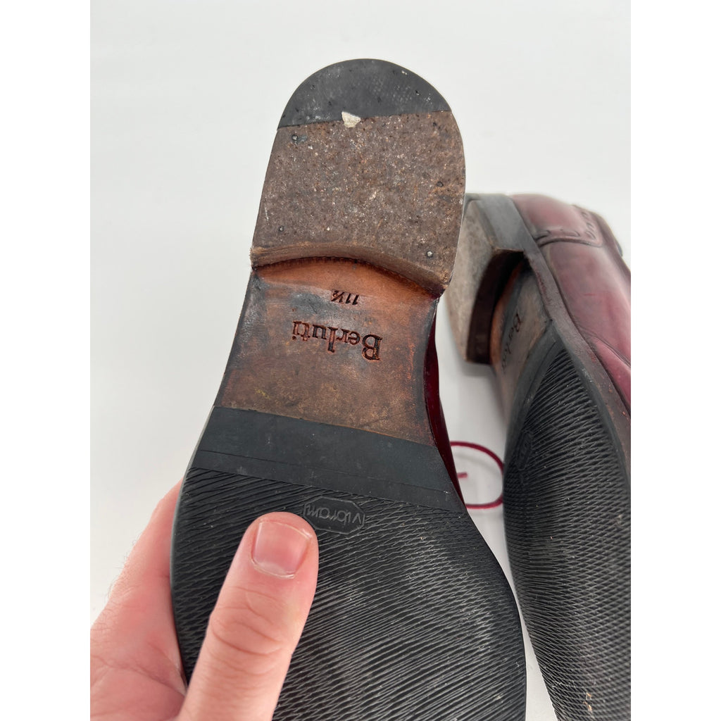 Berluti Oxblood Red Cap-Toe Oxfords - UK 11.5