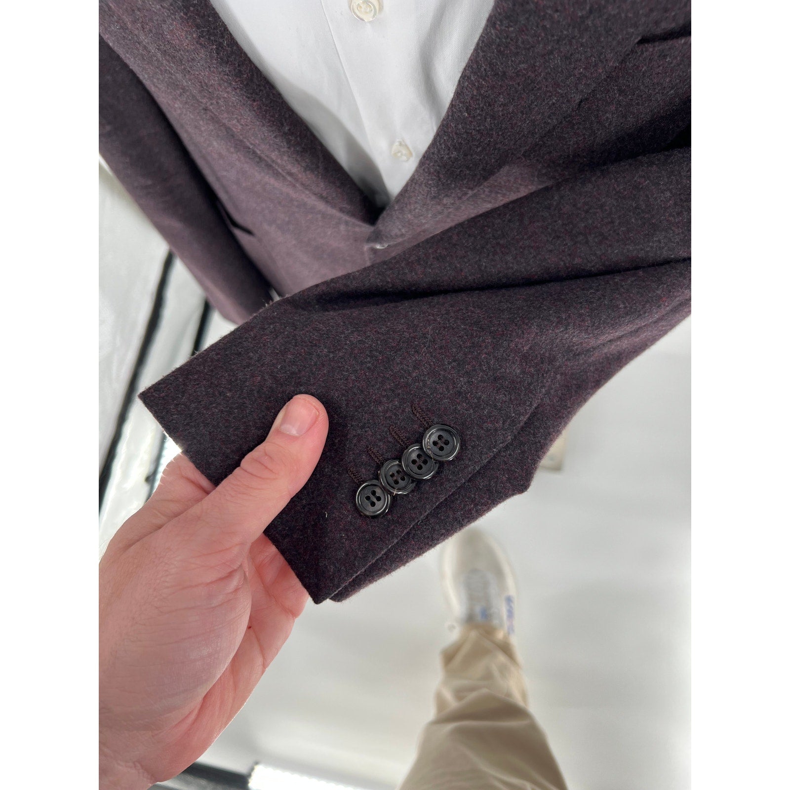 Canali Deep Burgundy Wool Flannel KEI Jacket - Size 56IT (46US)