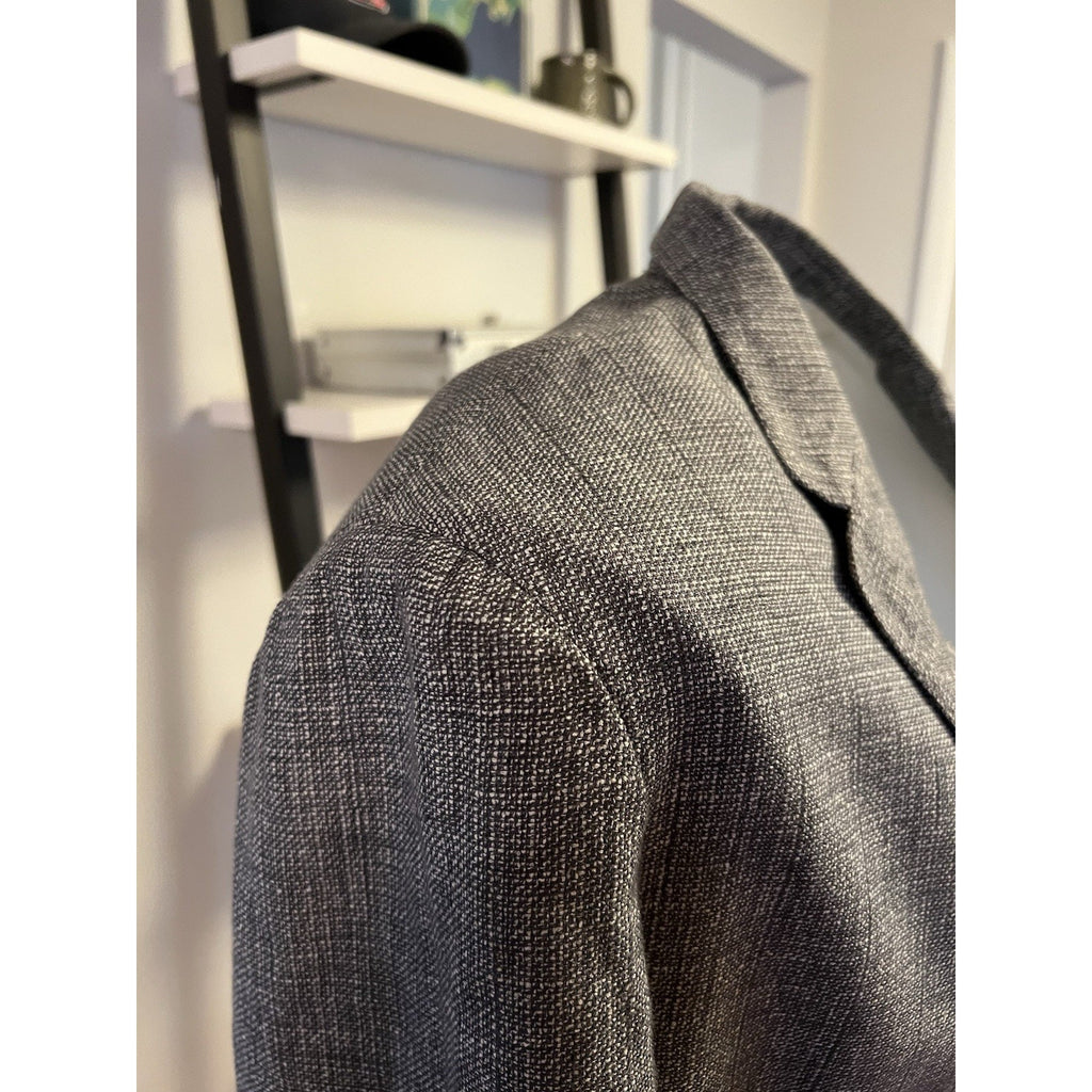 Ermenegildo Zegna Grey Silk/Linen Textured Sport Coat – 44R