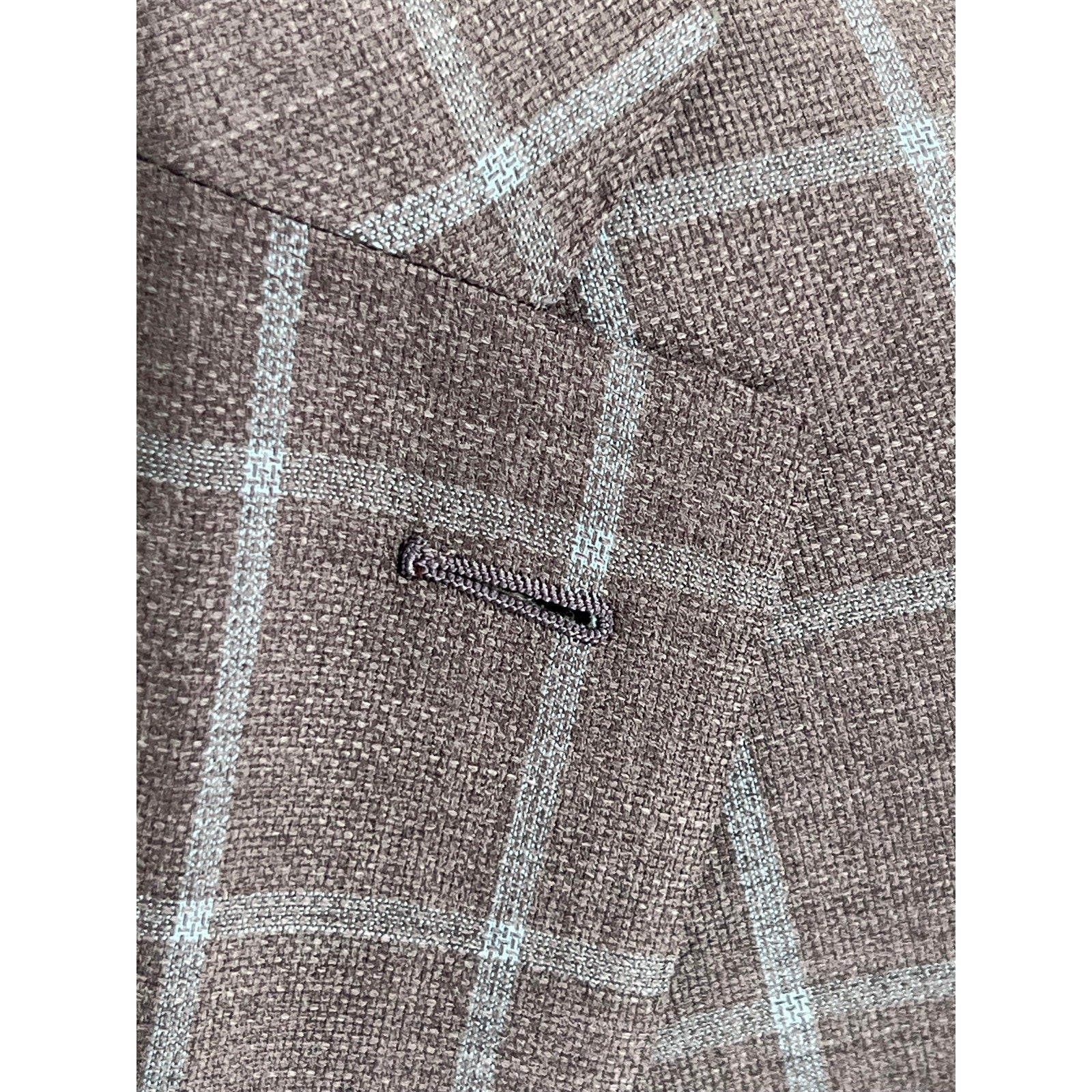 Zegna Zero Weight Burgundy Wool Windowpane Sport Coat – EU 56 / US 44