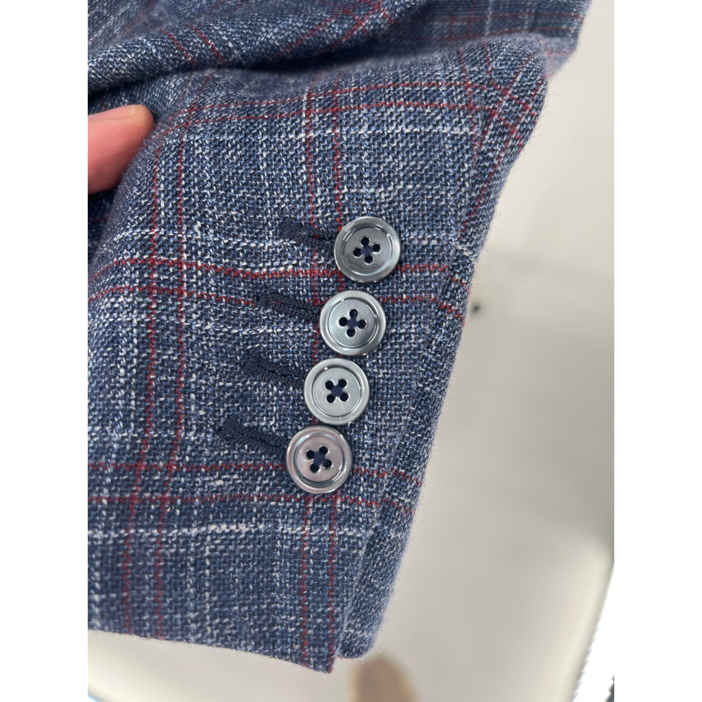 Isaia Napoli Dandy Attitude Double-Breasted Plaid Sport Coat – 56EU/44US