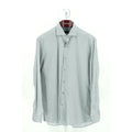 Zegna Grey-White Striped 100% Cotton Dress Shirt - Size XXL